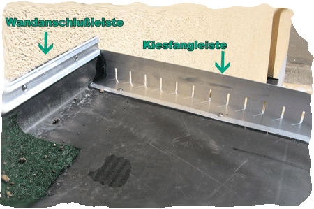 Wandanschlussleiste Dachbegruenung